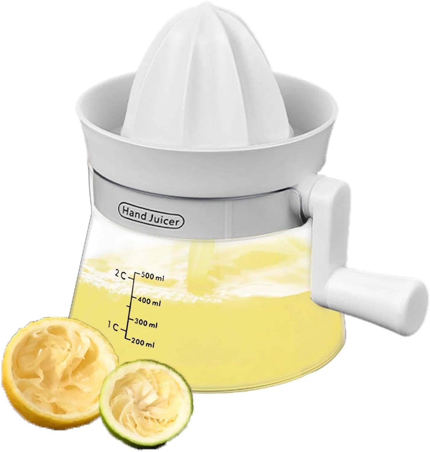 500ML Manual Orange Squeezer – Hand Press Lemon & Lime Juicer with Measurement Scale