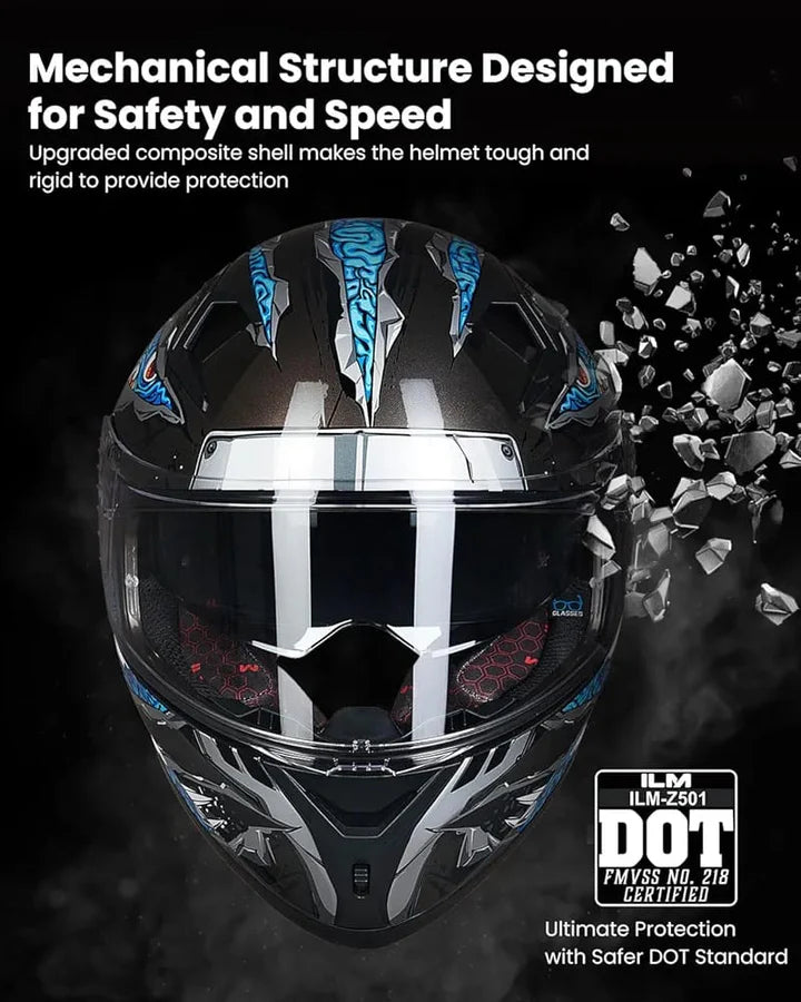 ILM Motorcycle Helmet Full Face Casco DOT Model. ⭐⭐⭐⭐⭐ (4.8/5)