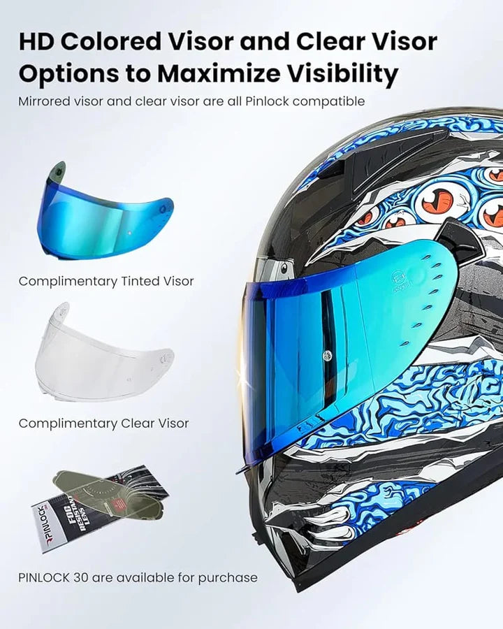 ILM Motorcycle Helmet Full Face Casco DOT Model. ⭐⭐⭐⭐⭐ (4.8/5)