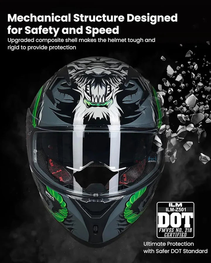 ILM Motorcycle Helmet Full Face Casco DOT Model. ⭐⭐⭐⭐⭐ (4.8/5)