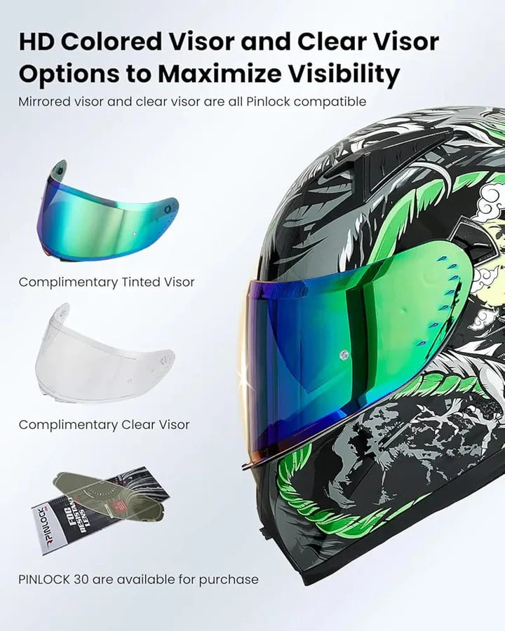ILM Motorcycle Helmet Full Face Casco DOT Model. ⭐⭐⭐⭐⭐ (4.8/5)