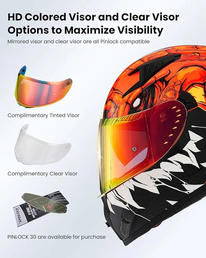 ILM Motorcycle Helmet Full Face Casco DOT Model. ⭐⭐⭐⭐⭐ (4.8/5)