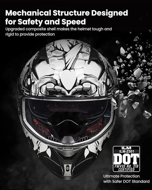 ILM Motorcycle Helmet Full Face Casco DOT Model. ⭐⭐⭐⭐⭐ (4.8/5)