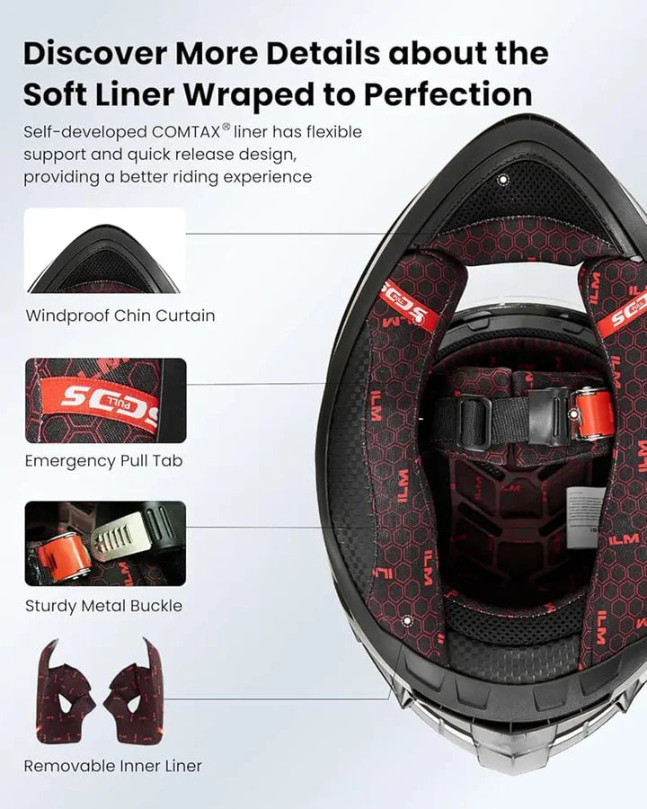 ILM Motorcycle Helmet Full Face Casco DOT Model. ⭐⭐⭐⭐⭐ (4.8/5)