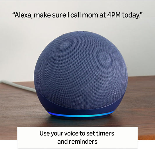 Amazon Echo Dot (5th Gen) | Smart speaker with Bigger sound, Motion Detection, Temperature Sensor, Alexa and Bluetooth| Blue