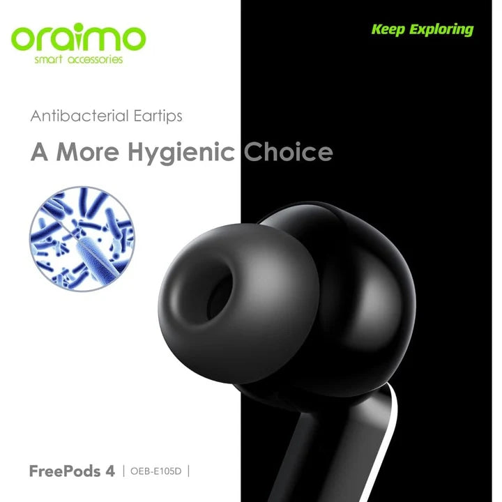 Oraimo OEB-E105D FreePods 4 ANC True Wireless Earbuds. ⭐⭐⭐⭐⭐(4.9/5)