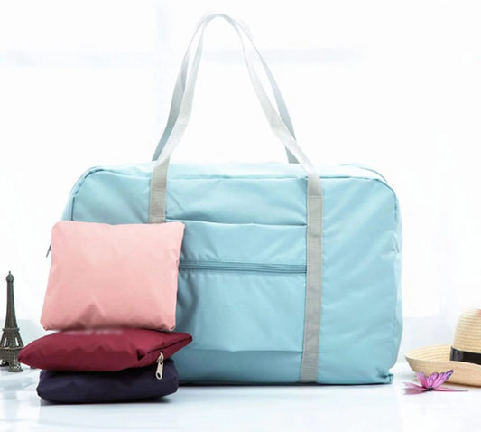 Folding Travel Bag – Lightweight Nylon Hand Luggage Duffle Bag for Men & Women, Fashionable Carry-On Travel Bag